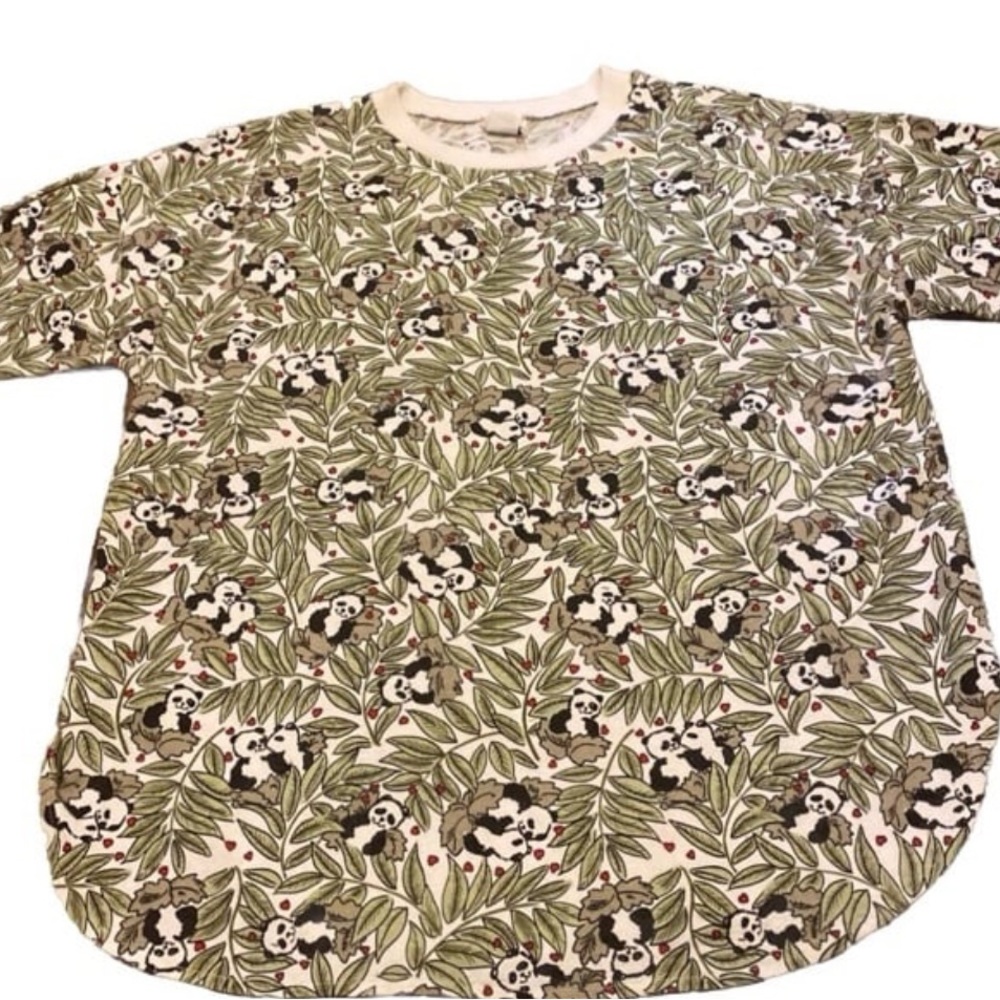 vintage Top Stop made in USA Panda Shirt 80s 1980s
